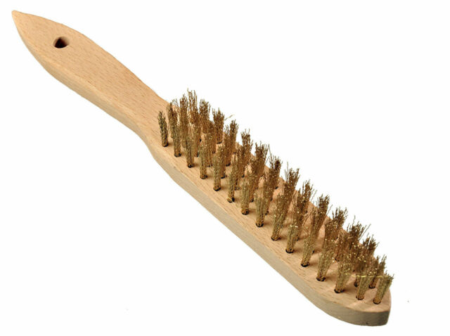 Messing-Drahtbürste - gewellt 4-reihig