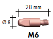 Stromdüse E-Cu M6 x 28 mm Ø1,6 MB 401/501 (10 St.)