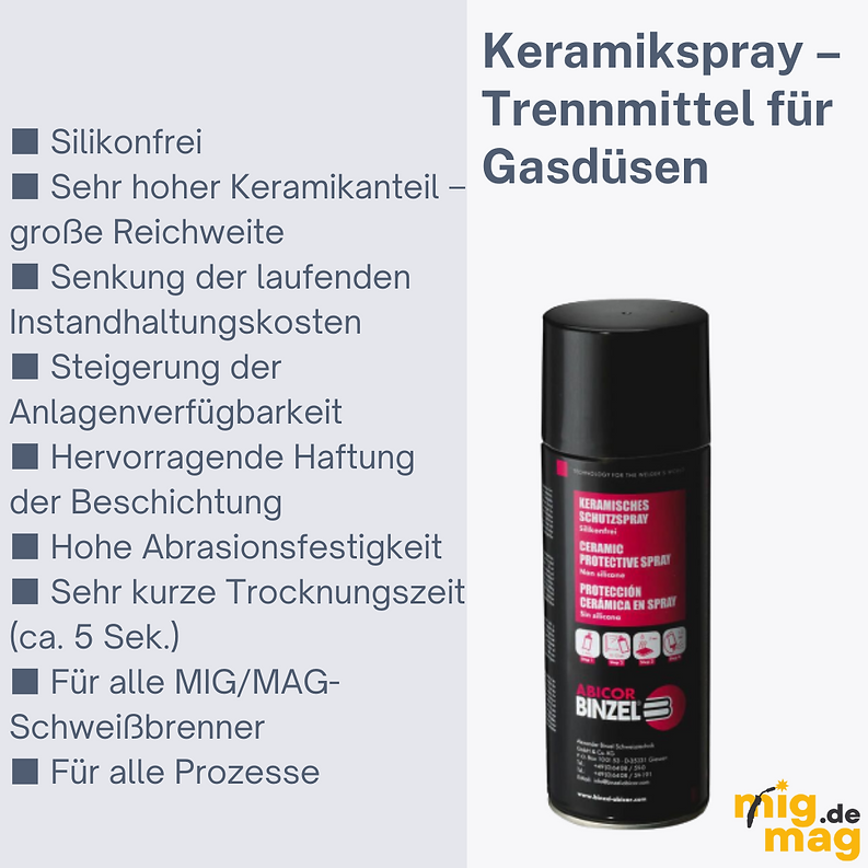 Abicor Binzel keramisches Schutzspray / Trennmittel silikonfrei