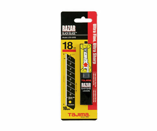 Tajima 10x Razar Black Blade 18mm im Spender - LCB50RBC/K1