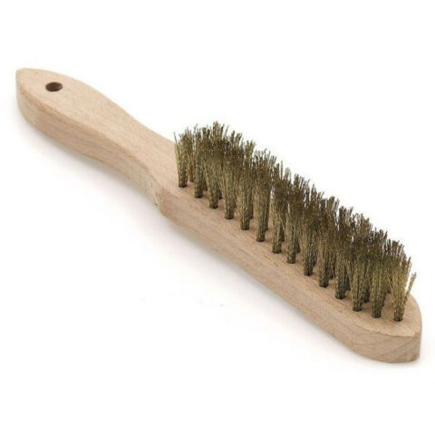 Messing-Drahtbürste - gewellt 3-reihig