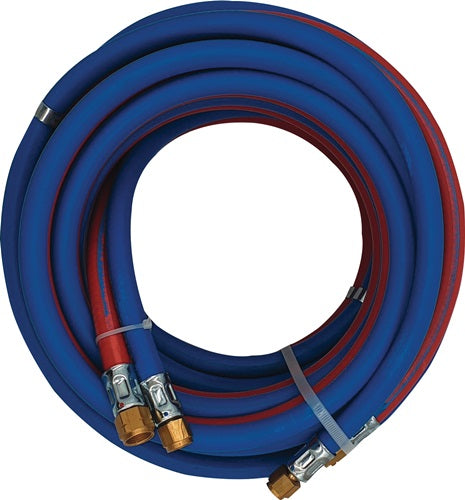 Autogenzwillingsschlauch Wandstärke 5 / 3,5 mm blau / rot
