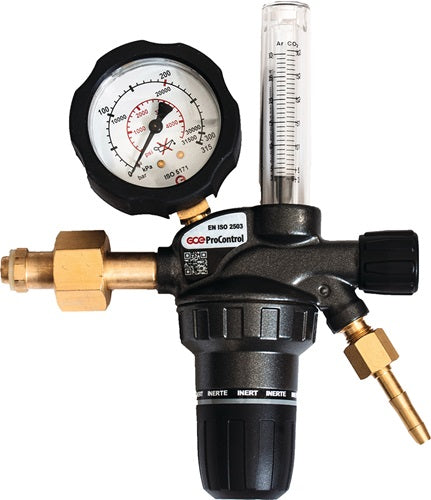 GCE Flaschendruckminderer ProControl® Flowmeter Argon / CO₂ 200 bar 1-stufig