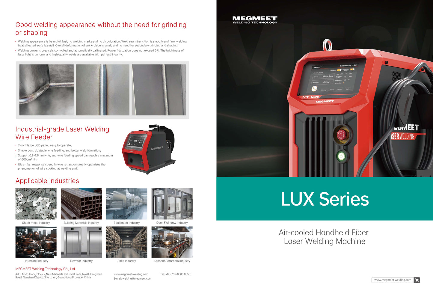 MEGMEET Laser Handschweißgerät LUX-800 luftgekühlt Ready-to-Weld