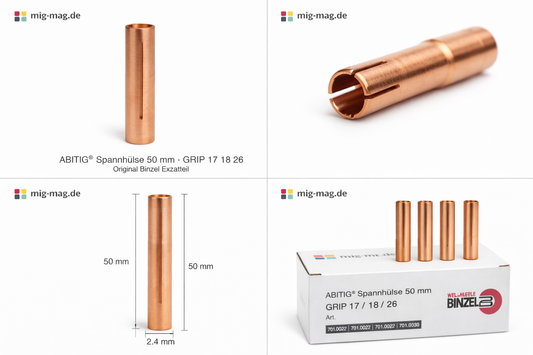 ABITIG® Spannhülse 50 mm – GRIP 17 18 26 – Original Binzel