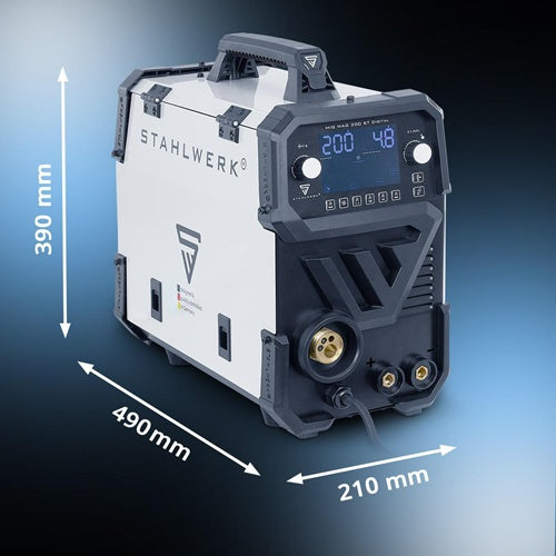 STAHLWERK MIG/MAG-Schweißanlage MIG MAG 200 ST Digital mit Zubehör 20-200 A gasgekühlt