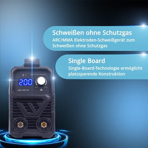 STAHLWERK Elektrodenschweißgerät ARC 200 MD mit Zubehör 20-200 A