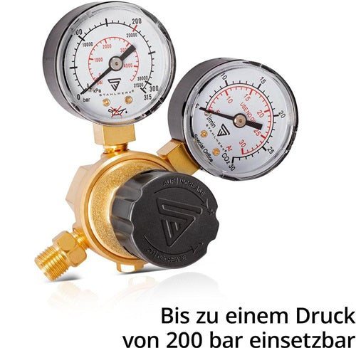 STAHLWERK Mini-Druckminderer ST-215 Messing W21,8 x 1/14 ″