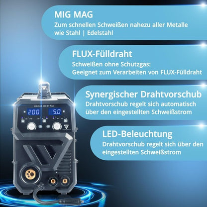 STAHLWERK MIG/MAG-Schweißanlage MIG MAG 200 ST Plus mit Zubehör 20-200 A gasgekühlt