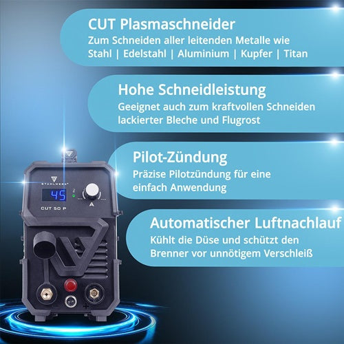 STAHLWERK Plasmaschneidinverter CUT 50 P mit Zubehör