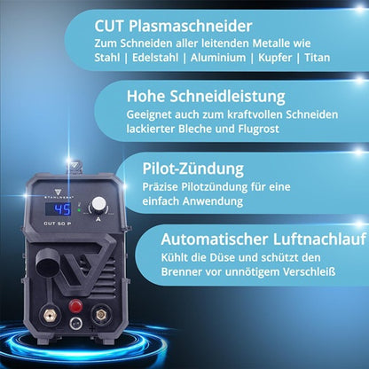 STAHLWERK Plasmaschneidinverter CUT 50 P mit Zubehör