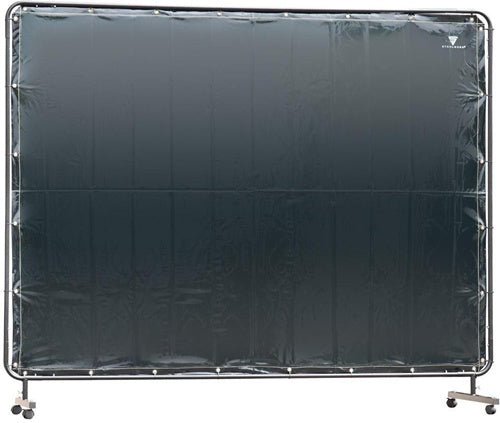 STAHLWERK Schweißerschutzwand 2,4x1,8m Schwarz