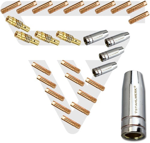 STAHLWERK Verschleißteile-Set 28-teilig für AK15/MB15 AK14/MB14