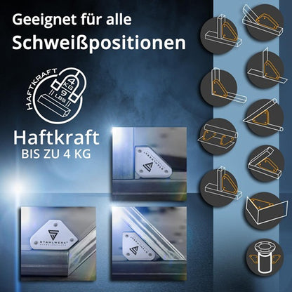 STAHLWERK Magnet-Schweißwinkel 9 & 25 lbs 45, 90 und 135 °