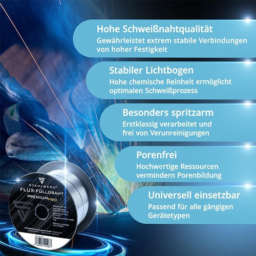 STAHLWERK Fülldraht FLUX E71T-GS S100/D100