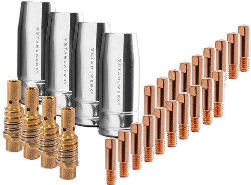 STAHLWERK Verschleißteile-Set 28-teilig für AK15/MB15 AK14/MB14