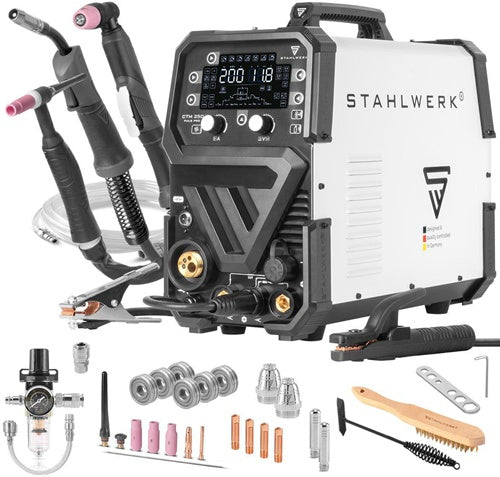 STAHLWERK Inverterschweißgerät CTM-250 Puls Pro Einzelgerät mit Zubehör 3 m
