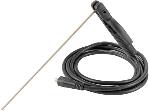 STAHLWERK Elektrodenhalter mit schwarzem Griff und Elektrodenkabel mit Anschluss