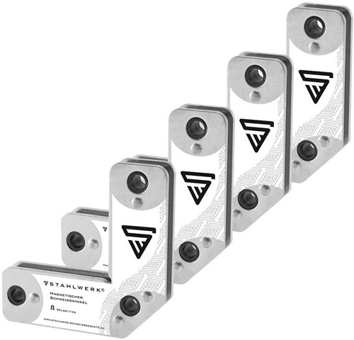 STAHLWERK Magnet-Schweißwinkel 95x95x14mm 45, 90 und 135 °