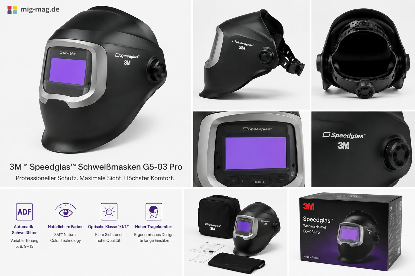 3M Speedglas G5-01 Schweißmaske mit Automatikschweißfilter G5-01TW / G5-01VC
