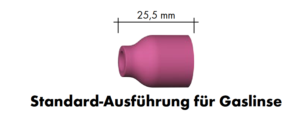 10x Abicor Binzel Gasdüse Keramik #4 Ø6.3mm 53N58 für 17/18/26