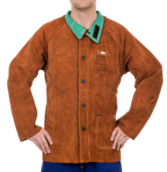 Schweißerjacke 44-7300 Lava Brown Rindspaltleder