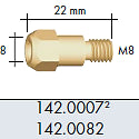 2x Düsenstock M6 x 22,0 mm (kurz) MB 26