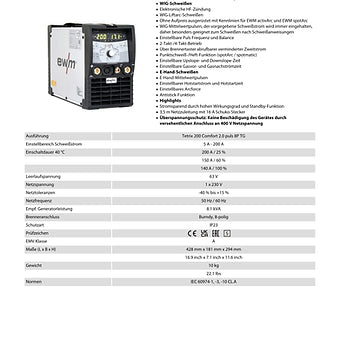 EWM Tetrix 200 DC Comfort 2.0 puls 5P WIG-Schweißgerät