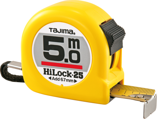Tajima Bandmaß | mit Schlaufe und Clip, schlagfestes ABS-Gehäuse 5m