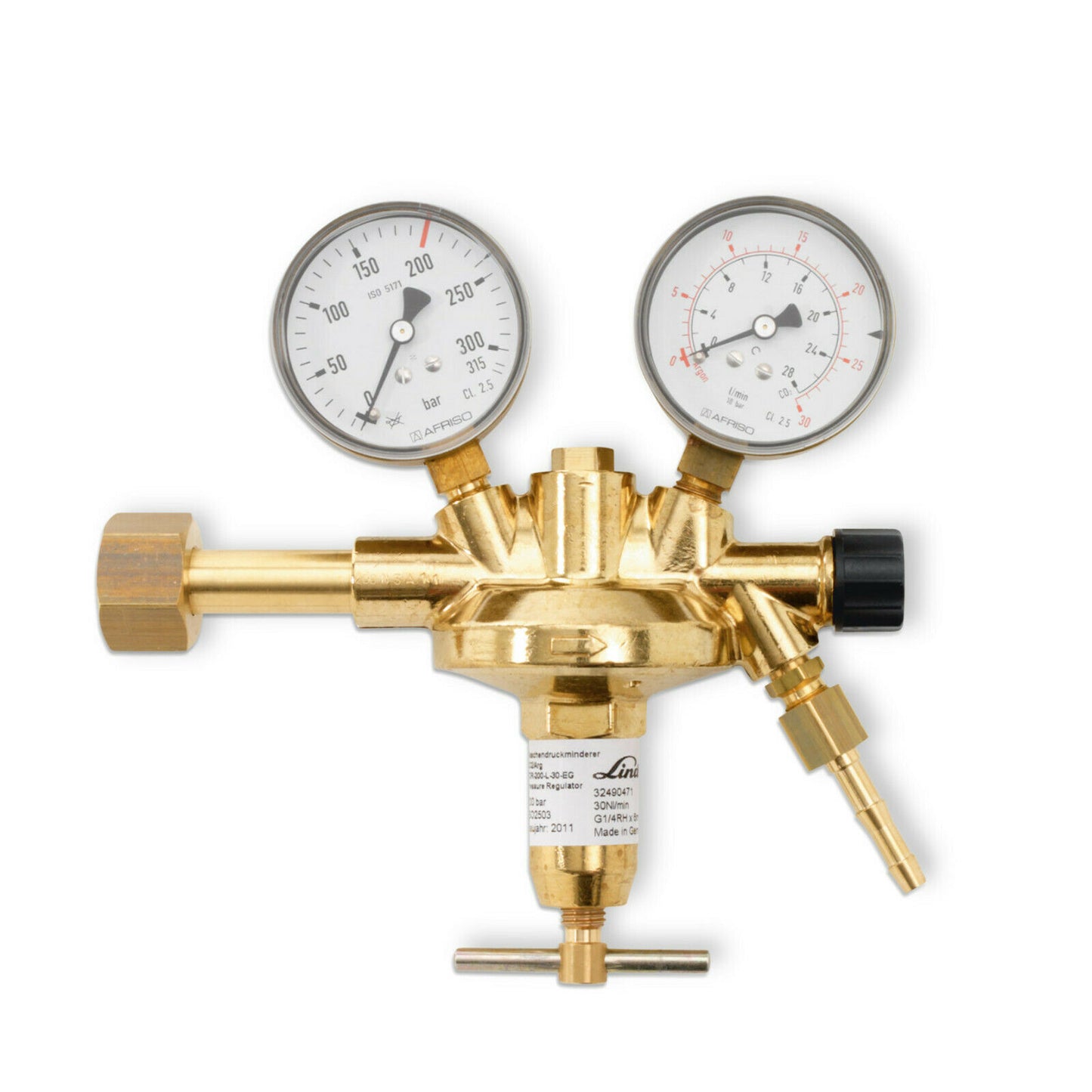 Flaschendruckminderer BIOGON A/C; 200bar; 0-10bar für Lebensmittelgase CO2