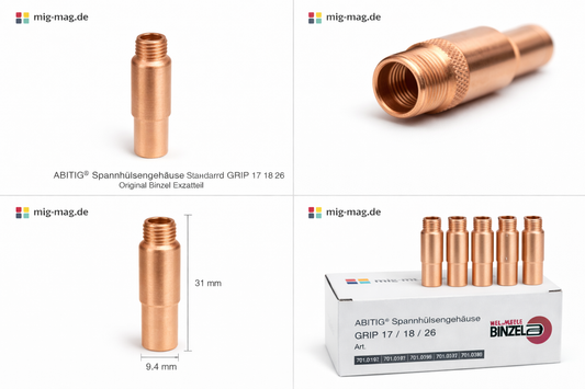 ABITIG® Spannhülsengehäuse Standard – GRIP 17 18 26 – Original Binzel